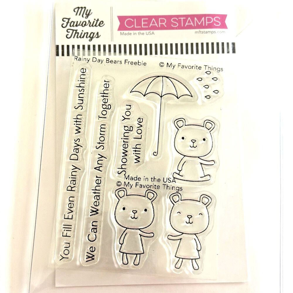 My Favorite Things - MFT Rainy Day Bears Bear Teddy umbrella rain drops
